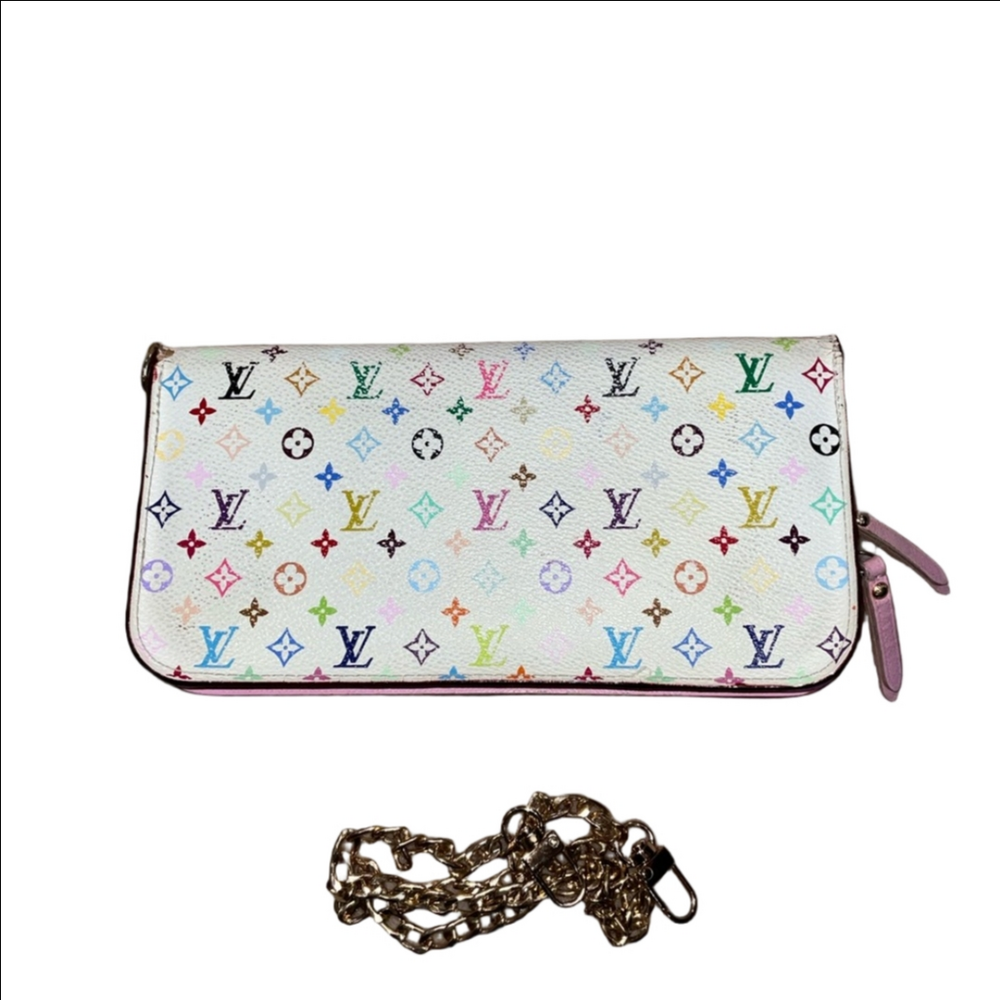 Louis Vuitton White Monogram Multicolor Litchi Insolite Wallet. - Picture 4 of 17